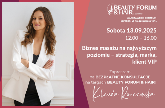 DARMOWE KONSULTACJE DLA MASAŻYSTÓW na Beauty Forum 2025! 📣