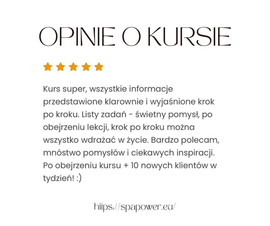 Kurs Online - PERFEKCYJNA OFERTA gabinetu masażu (WIDEO + E-BOOK + CERTYFIKAT)