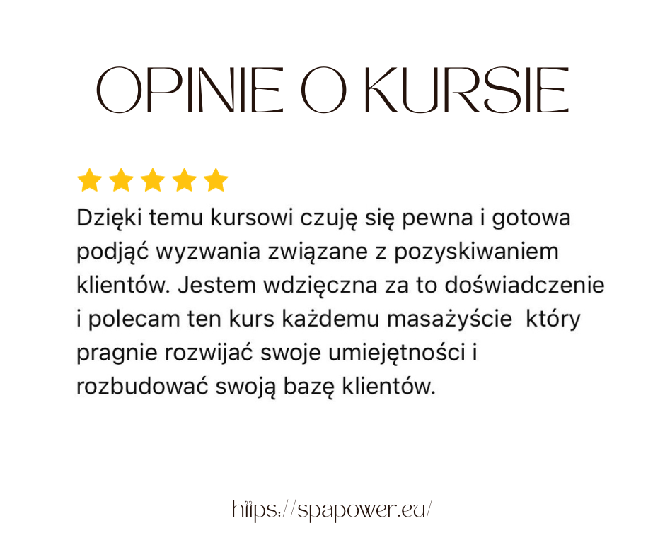Kurs Online - PERFEKCYJNA OFERTA gabinetu masażu (WIDEO + E-BOOK + CERTYFIKAT)