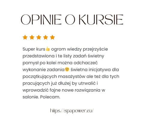 KURS ONLINE MARKA OSOBISTA W BRANŻY SPA & WELLNESS