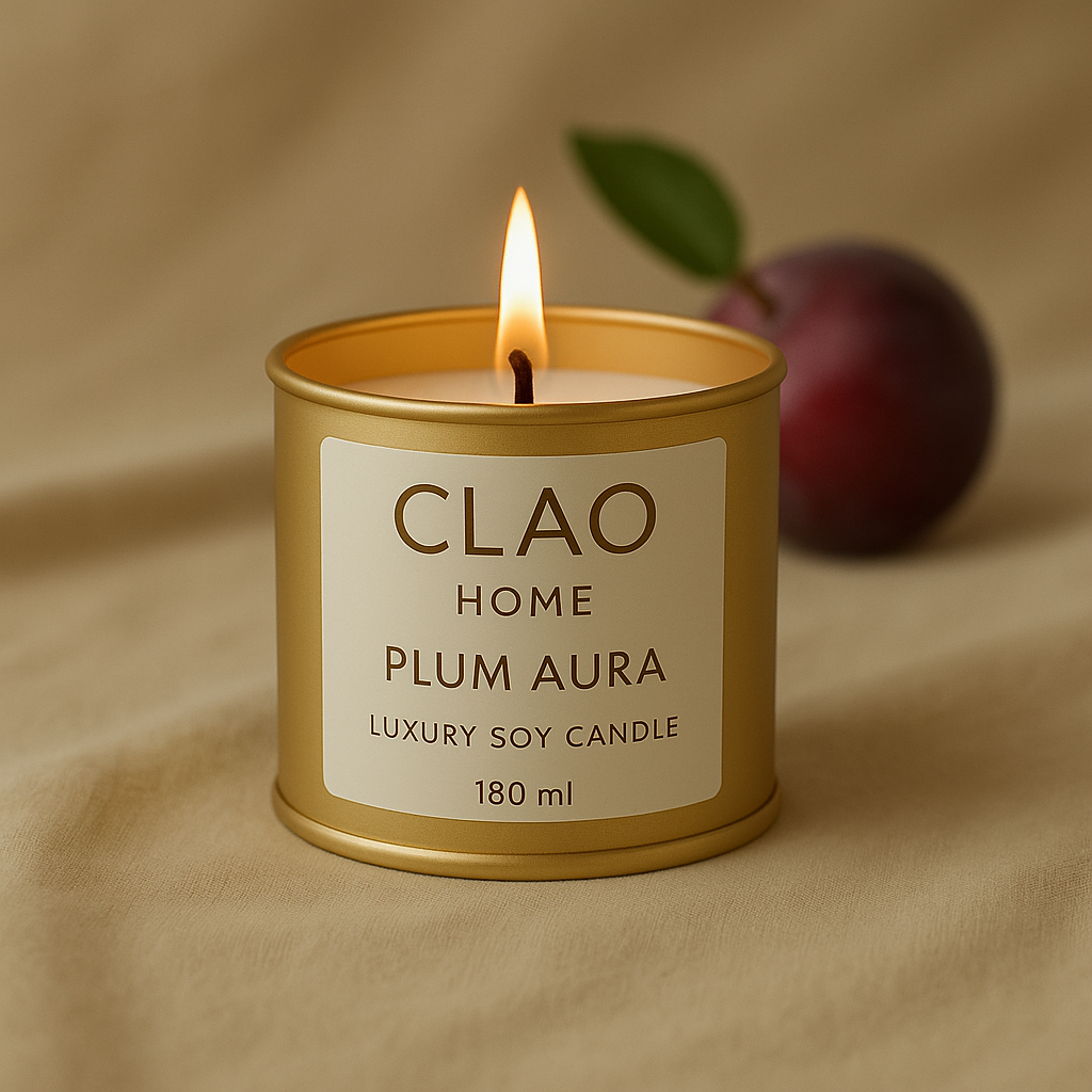 CLAO HOME – Soy Candle Plum Aura | Home Decor świeca sojowa 180 ml