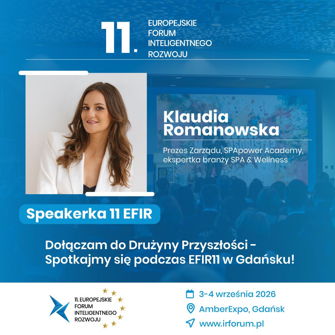 Klaudia Romanowska wystąpi na 11. Europejskim Forum Inteligentnego Rozwoju 2026!