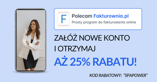 🎁 Kod rabatowy Fakturownia.pl - załóż nowe konto -25% taniej!