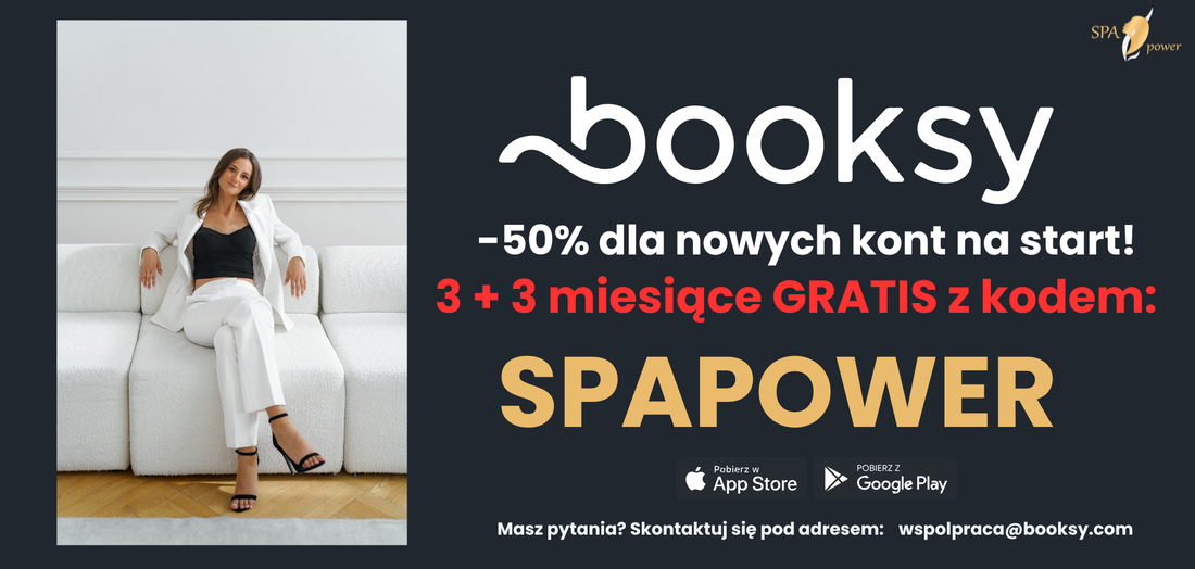 Booksy 3+3 miesiące GRATIS z kodem partnerskim SPAPOWER dla nowych klientów!