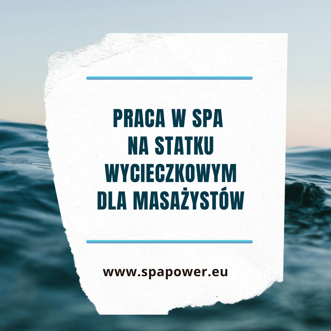 Praca w SPA na statku wycieczkowym dla masażystów