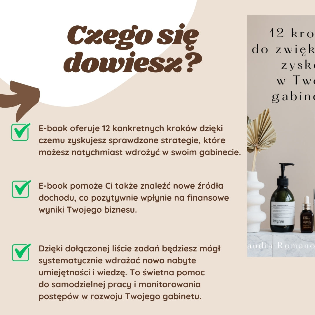 E-book 12 kroków do zwiększenia zysków w Twoim gabinecie