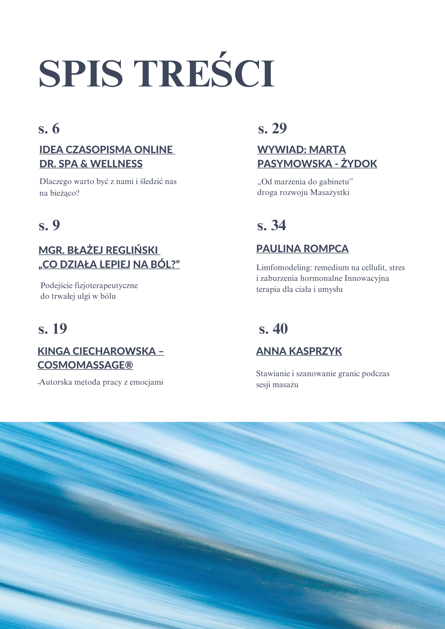 Dr. SPA & Wellness - Magazyn Online | Eksperci SPA | Masaż | SPA & Wellness | Kobido | Fizjoterapia - LIPIEC 2025