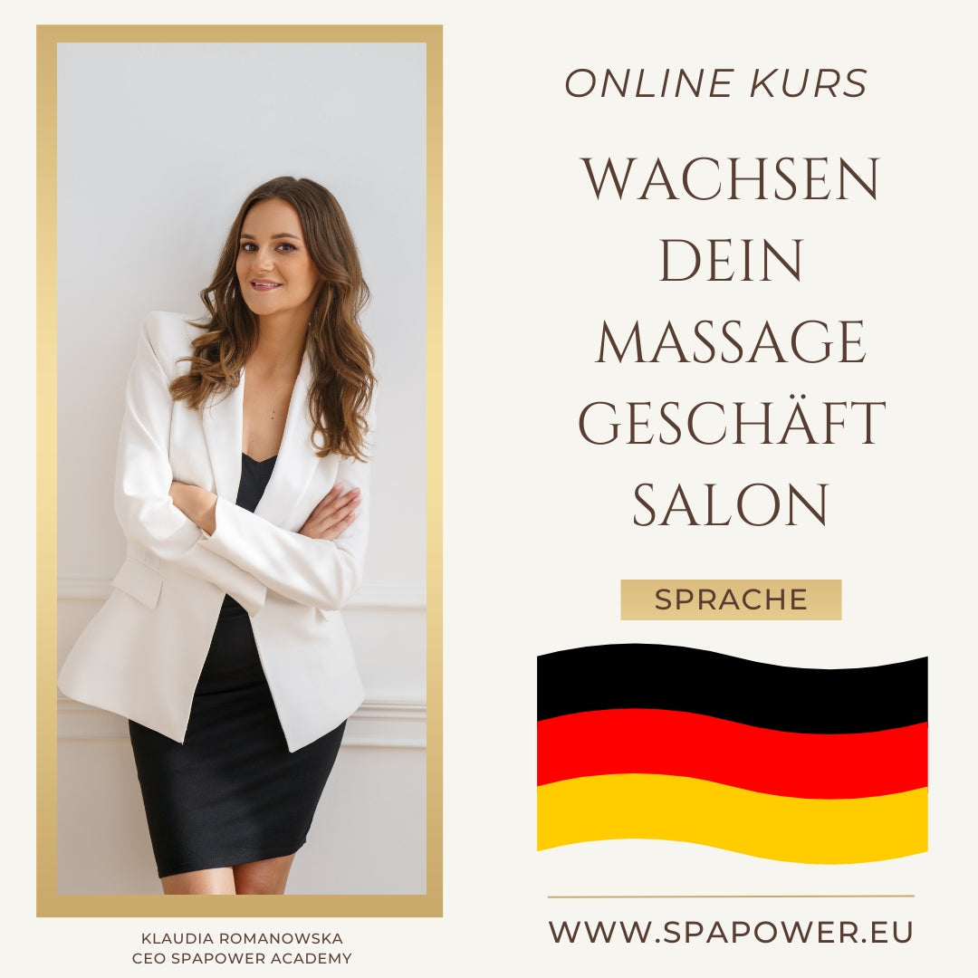 Online course for massage business parlor, SPA and physiotherapy clinic (GERMAN LANGUAGE)