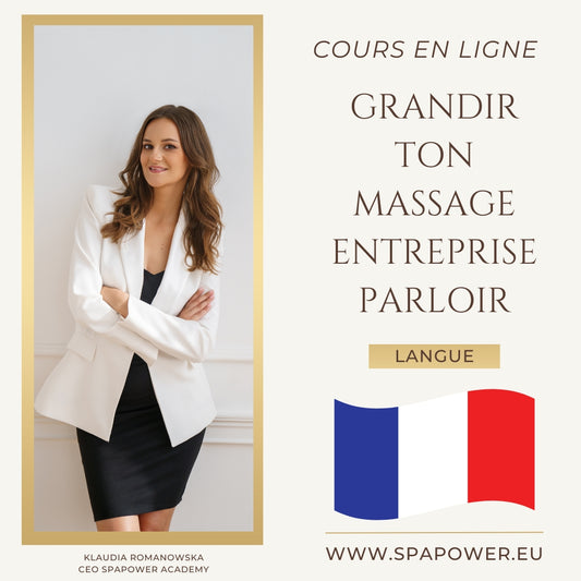 Online course for massage business parlor, SPA and physiotherapy clinic (FRENCH LANGUAGE)