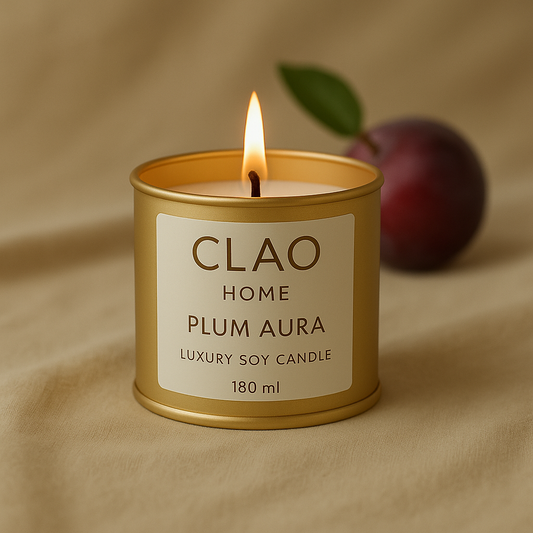 CLAO HOME – Soy Candle Plum Aura | Home Decor świeca sojowa 180 ml