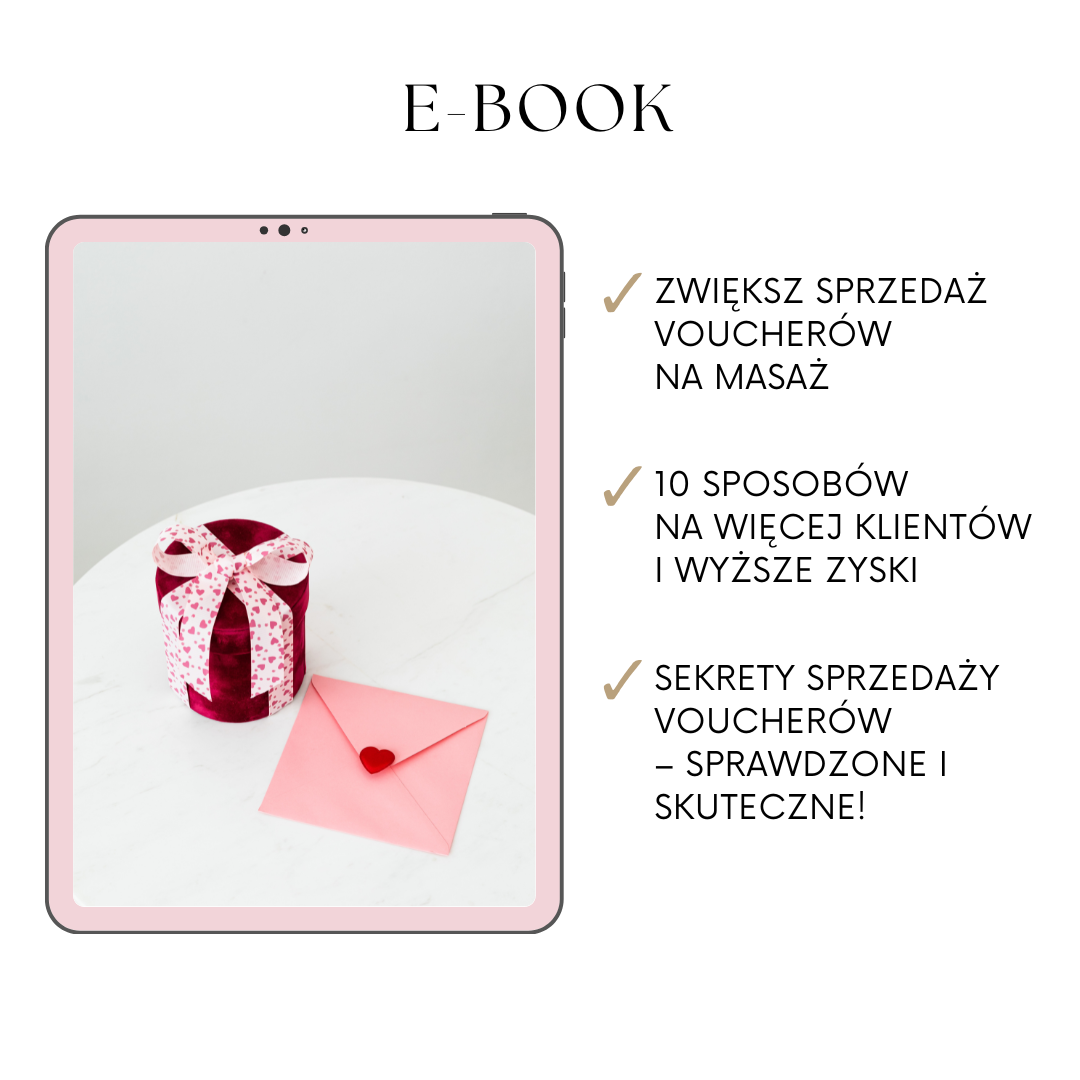 E-book Jak zwiększyć sprzedaż voucherów na masaż – gotowe strategie