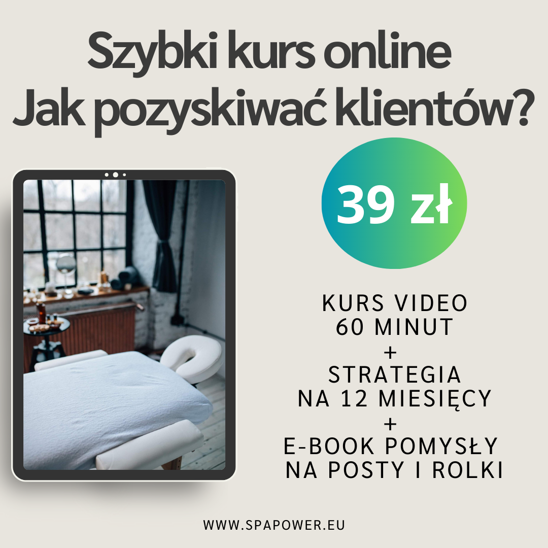 KURS ONLINE - jak szybko pozyskać klientów w gabinecie masażu?