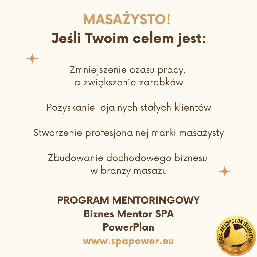 PowerPlan - Biznes Mentor SPA dla Masażystów